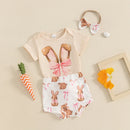 Baby Girl Bunny Print Easter Outfit Set childrensterritory