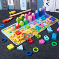 Kids Wooden Numbers Shapes Matching Montessori Toys childrensterritory