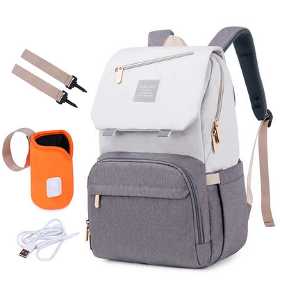 Waterproof Maternity Backpack with USB, Rechargeable Holder
