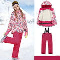 Kids Ski Wear Printed Windproof And Waterproof Clothing Set childrensterritory