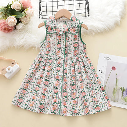 Kids Girls Floral Design Summer Princess Dresses childrensterritory