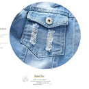 Floral Design Little Girls' Sweet Princess Denim Jacket childrensterritory