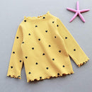 Lovely Heart Print Kids Girls Knitted Sweater childrensterritory