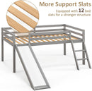 Kids Wooden Loft Bed with Climbing Ladder & Storage Space