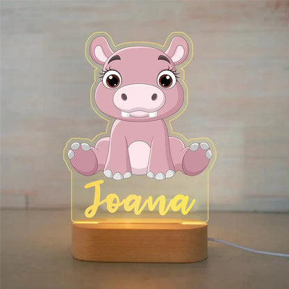 Personalized Cartoon Animal Design Night Light for Kids Room childrensterritory