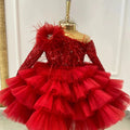 Baby/Kids Girls Sparkly Feather Birthday/Wedding Party Dresses