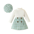 Baby Girls Knit Long Tops and Plaid Skrits with Hat Outfits childrensterritory