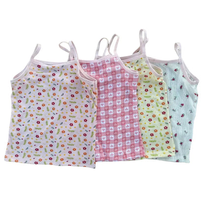 3Pc/Lot Little Girls Cartoon Design Cotton Tops