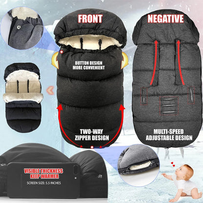 Warm, Plush-lined Lined Baby stroller Foot Covers childrensterritory