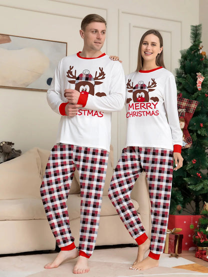 Parent Child Matching Printed Sleepwear Set for Christmas childrensterritory