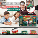 Electric Christmas Train Toy Set with Light Sound for Kids