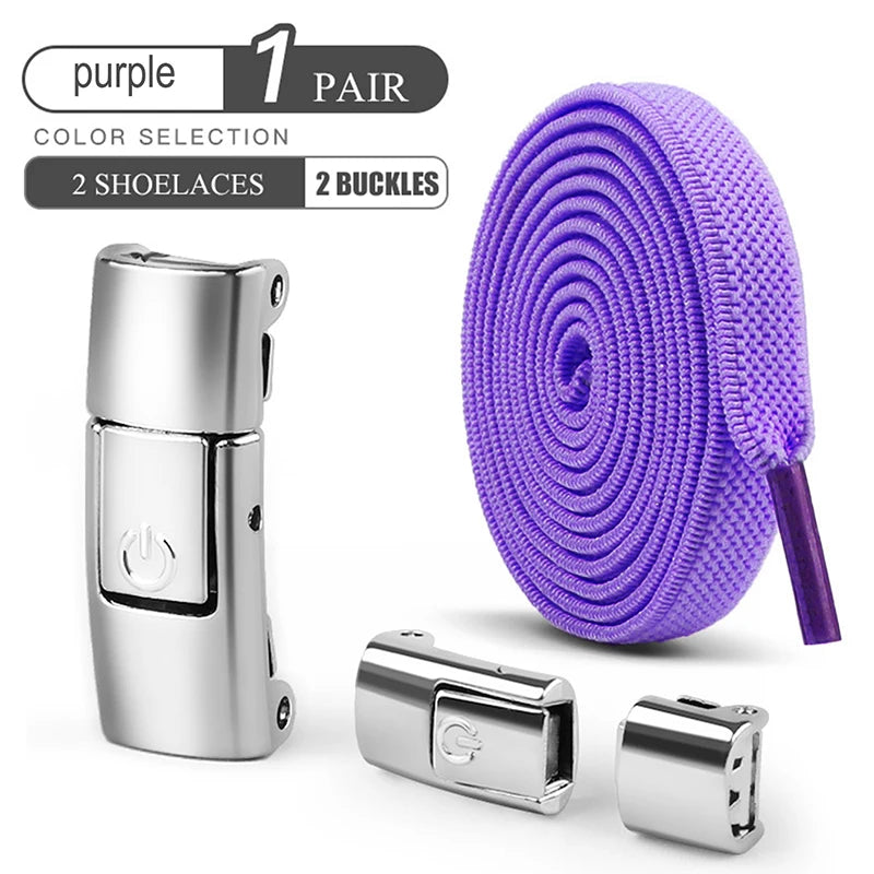 Kids 8mm Elastic Laces Press Lock Shoelaces for Shoes