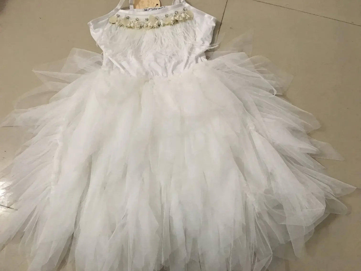 Sleeveless Lace Design Princess Dresses For Girls