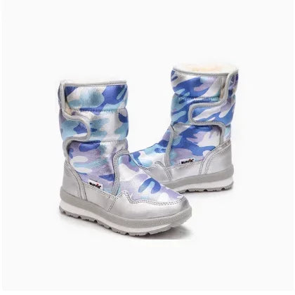 Kids Girls Non Slip Warm Waterproof Long Snow Boots