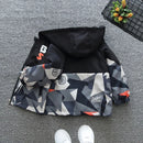Kids Camouflage Printed Zipper Hooded Thin Jackets childrensterritory