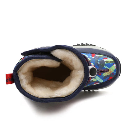 Kids High Top Plush Waterproof Warm Snow Boots childrensterritory