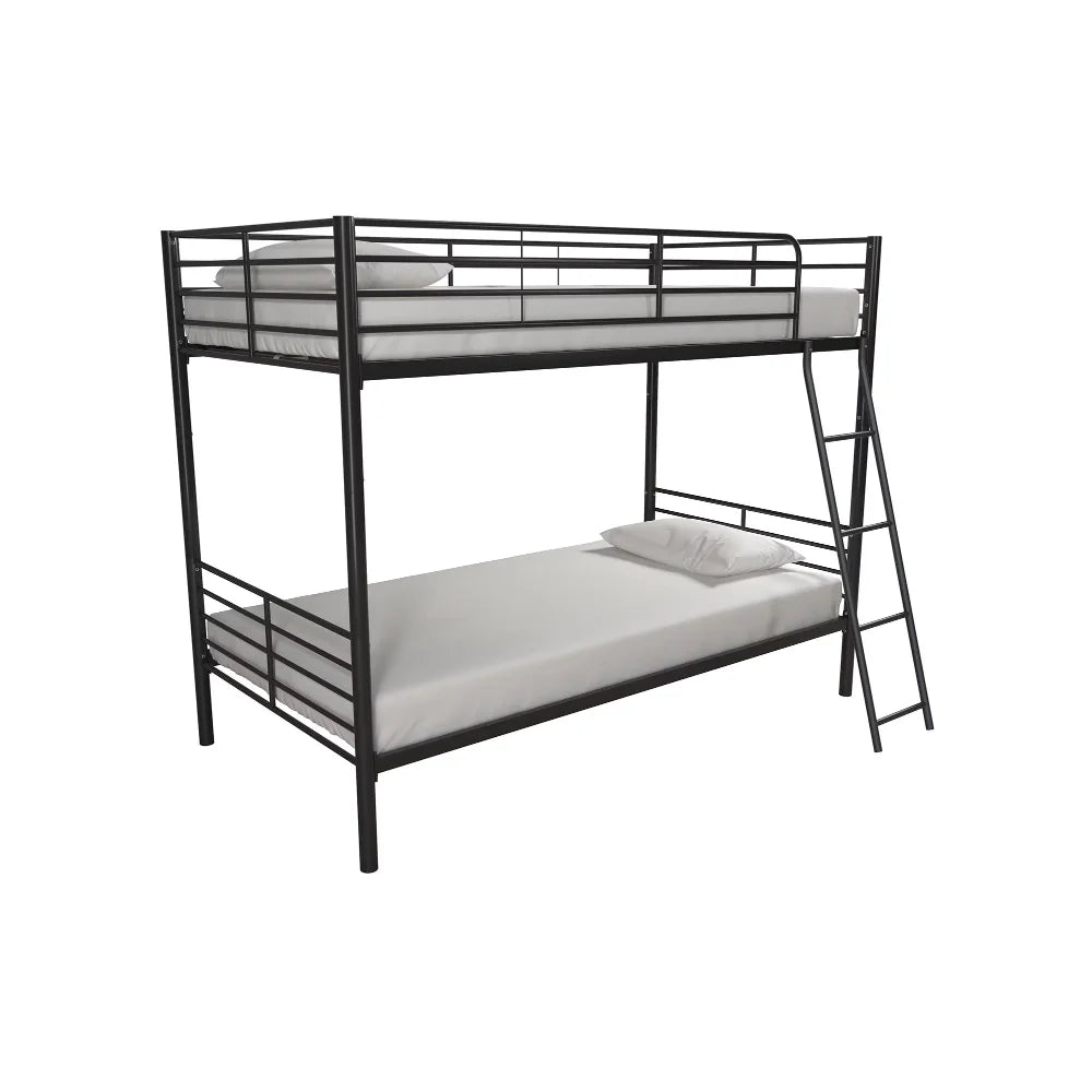Convertible Twin Over Metal Bunk Bed for Kids Room childrensterritory