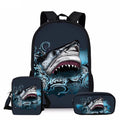 3D Soccer Foot Ball Print 3pcs/Set Kids School Bags Backpack