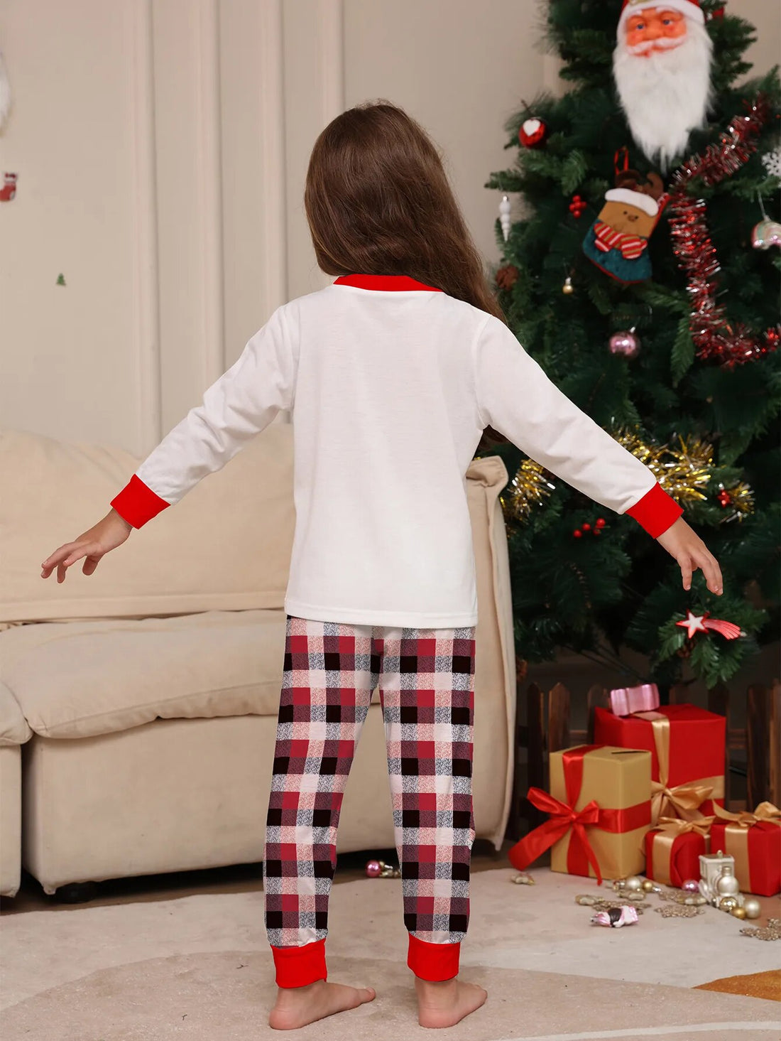 Parent Child Matching Printed Sleepwear Set for Christmas childrensterritory