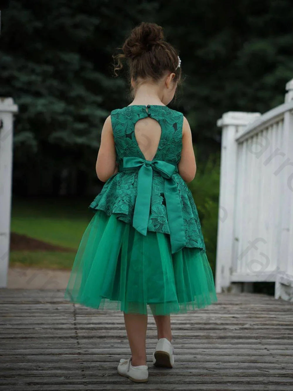 Sleeveless Fluffy Floral Birthday Party Dresses For Girls