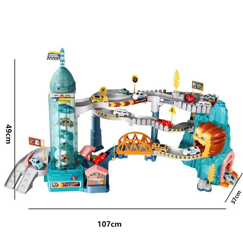 Lion Theme Car Track Educational Toys for Kids