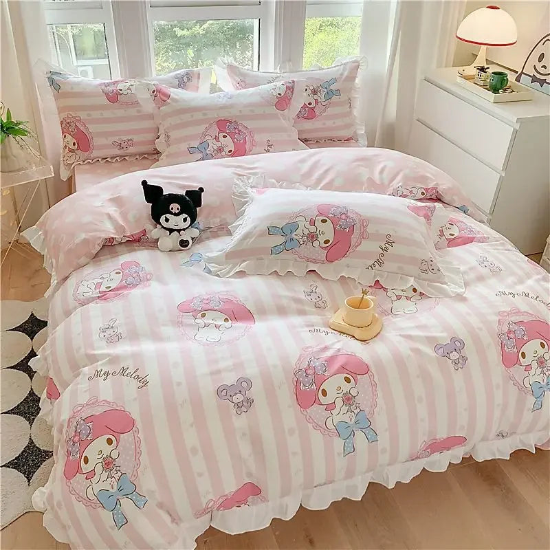 Cartoon Animation Design Duvet Cover Bedding Set for Kids Room