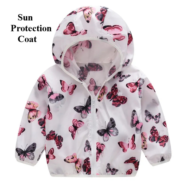 Toddler Girl Boy Hooded Sunscreen Outwear/Jacket childrensterritory