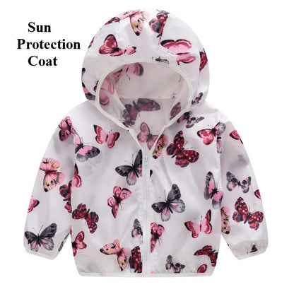 Toddler Girl Boy Hooded Sunscreen Outwear/Jacket childrensterritory