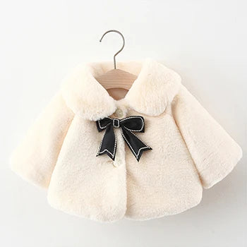 Baby Girls' Long Sleeves Collar Design Warm Jacket