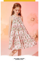 Little Girls' Floral Pattern Sleeveless Summer Party Dresses
