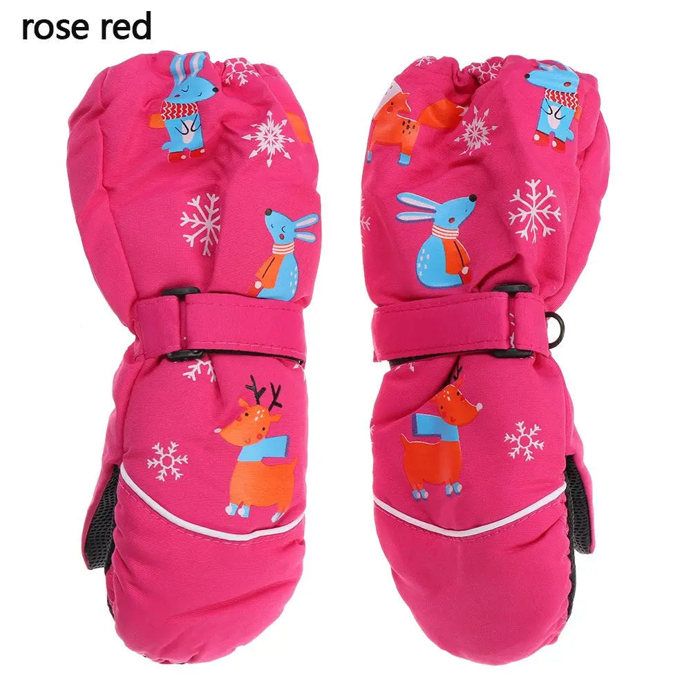 Cartoon Animal Design Children Thick Warm Ski Mitten