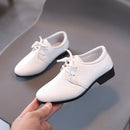 Kids Boys Britain Style Low-heeled Black Leather Shoes childrensterritory