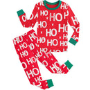 Kids Boys Girls Elk Green Red Christmas Pyjamas
