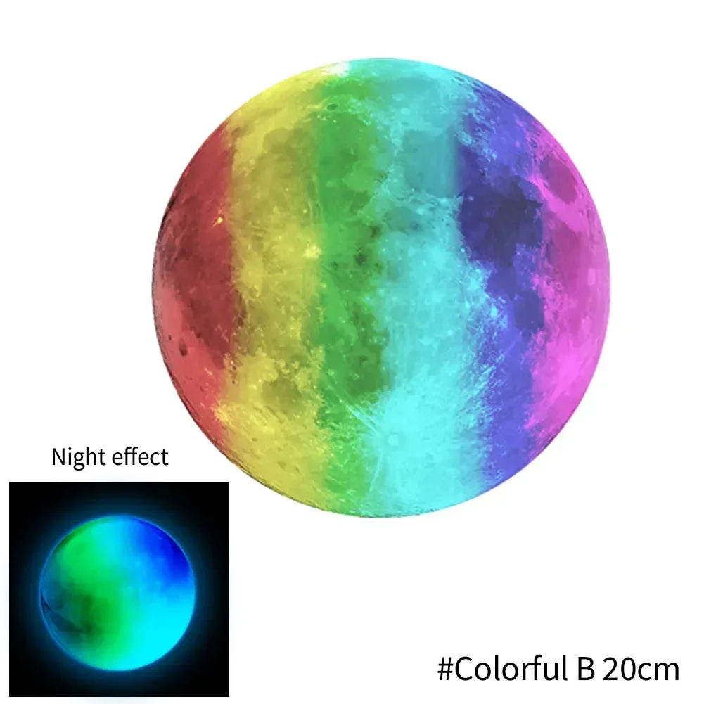 Luminous Colorful Moon Wall Stickers For Kids Bedroom childrensterritory