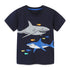 Little Boys Cartoon Shark Design Cotton T-shirt childrensterritory