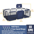 Indoor Ball Pit Baby Playpen with Safety Fence childrensterritory
