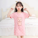 Kids Girls Unicorn Cartoon Design Soft Cotton Long Night Dresses