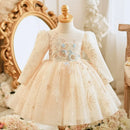 Lace Appliques Design Baby Girl Puffy Ball Gown
