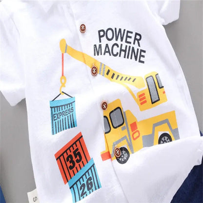Little Boys Girl Cartoon Shirts and Shorts, 2 Pieces/Set childrensterritory