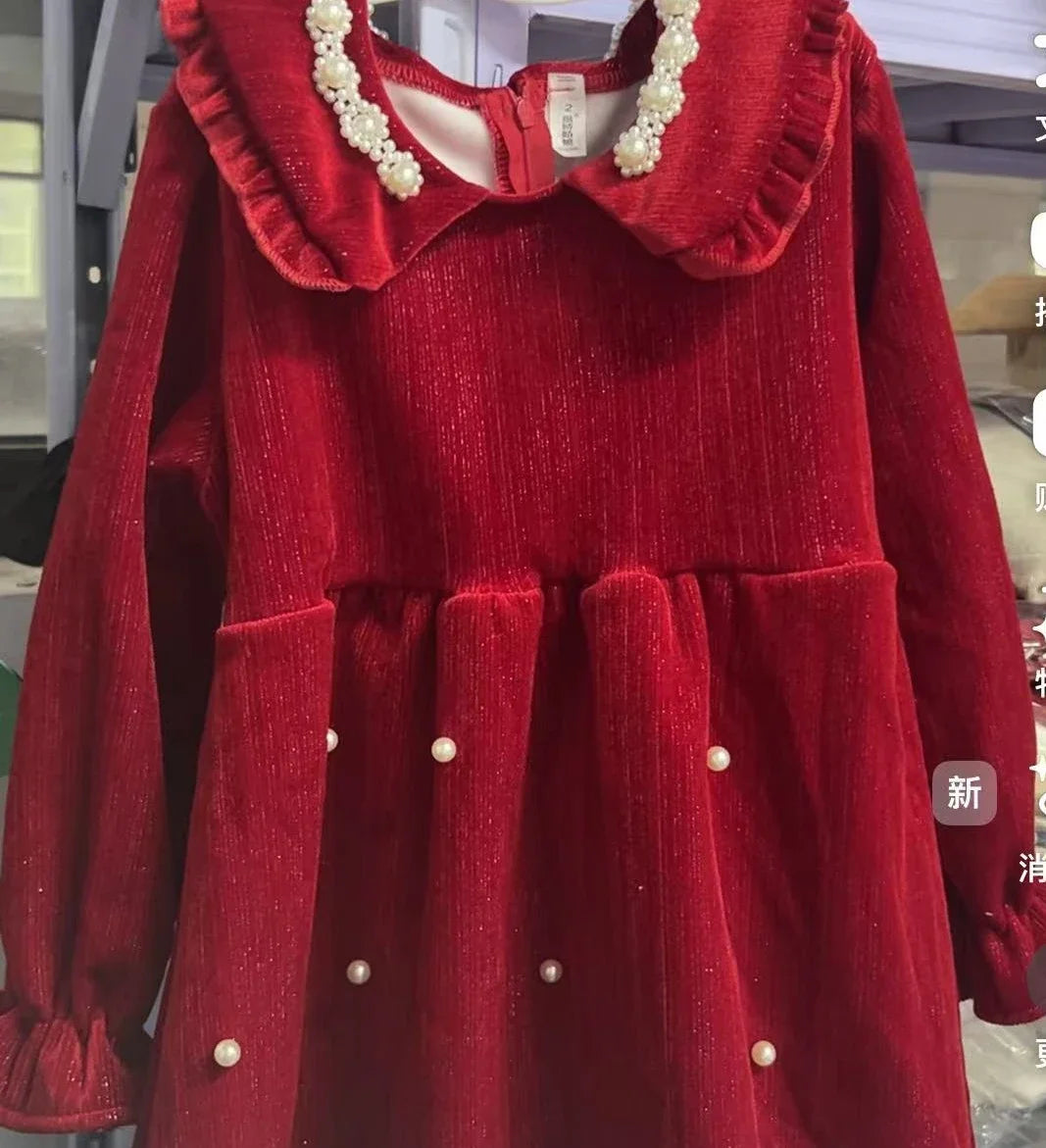 Girls' Collar Design: Elegant Winter Dresses childrensterritory