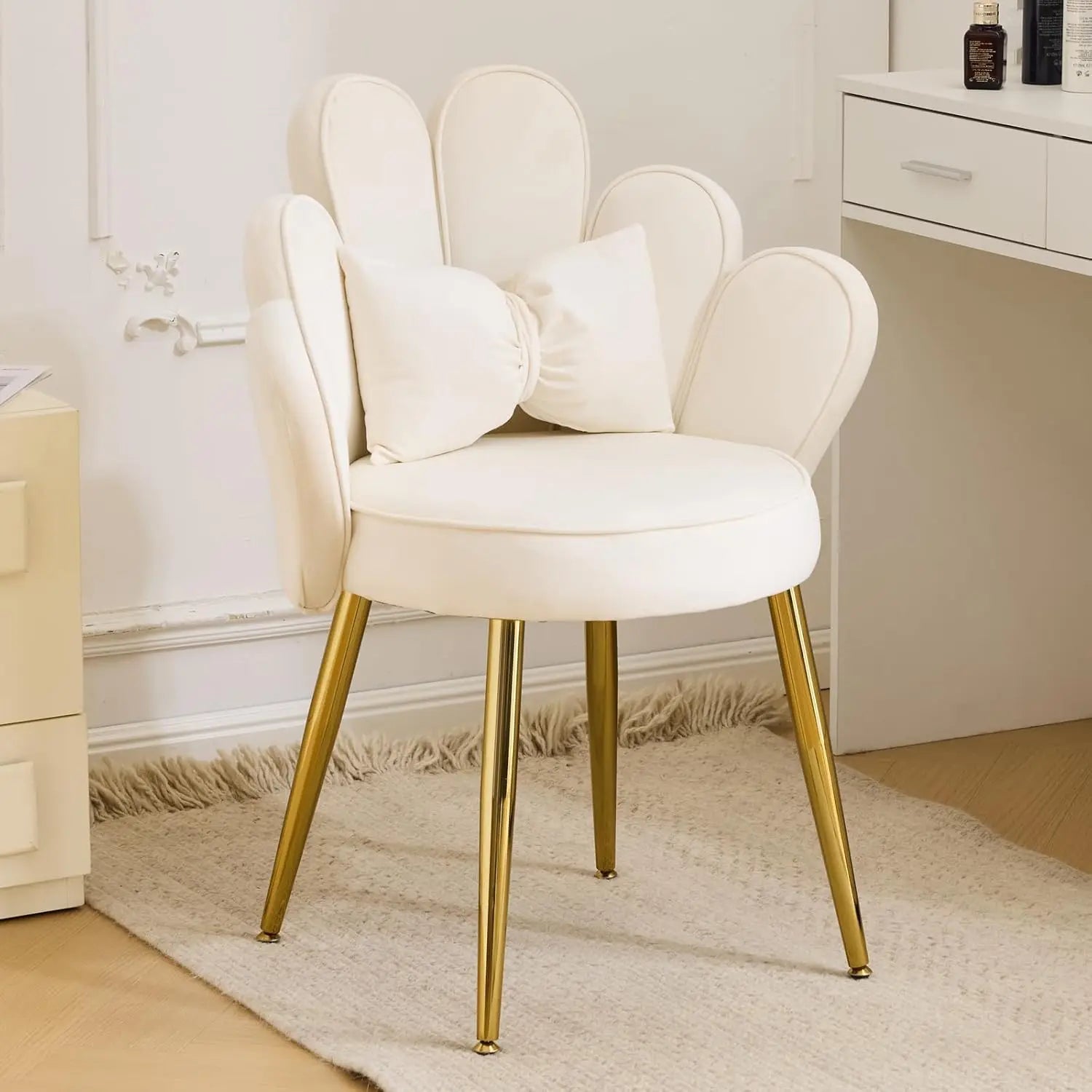 Comfy Modern Design Makeup Vanity Chair with Back childrensterritory