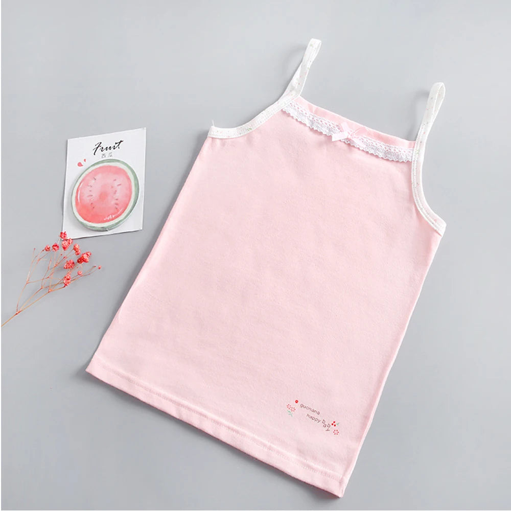 3pcs/lot Cartoon Design Teens Girls Tank Tops For Summer childrensterritory