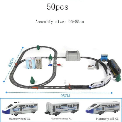 High-Speed Electric Train Model Assembly DIY Set for Kids childrensterritory