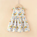 Kids Girls Cartoon Pattern Summer Party Dresses