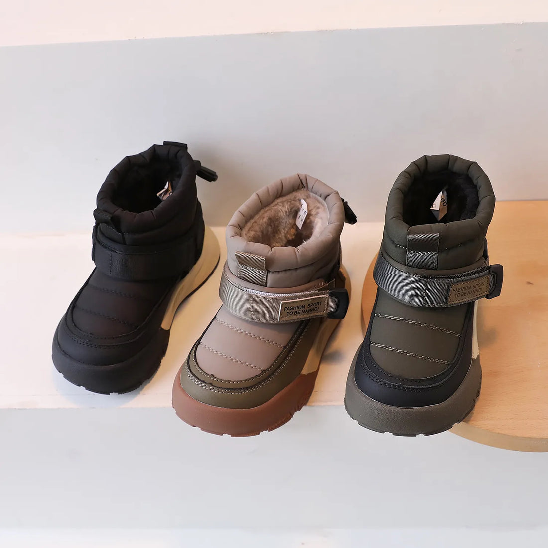 Kids Unisex Casual Plush Thick Warm Snow Boots childrensterritory