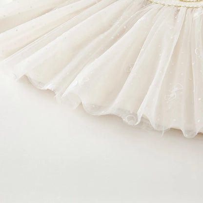 Kids Girls Elegant Warm Princess Party Dress with Small Bag childrensterritory