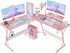 Gamer Desk with Headphone Hook, Cup Holder, and Monitor Stand childrensterritory