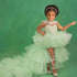 Little Girls Mint Green Tiered High-Low First Communion Gown childrensterritory