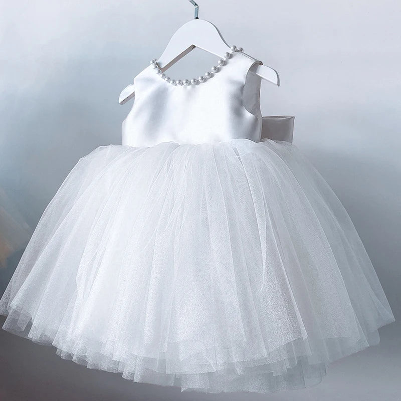 Toddler Girls Bow Design Formal Occasion Tutu Fluffy Gown childrensterritory