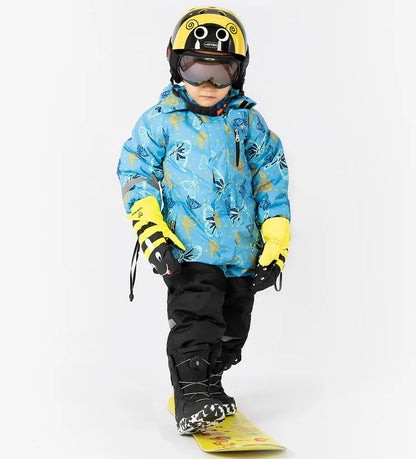 Plus Velvet Windproof Kids One-piece Thickening Ski Suit childrensterritory